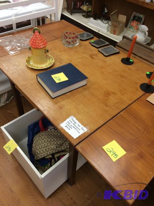 lot 295 image: vintage teak table