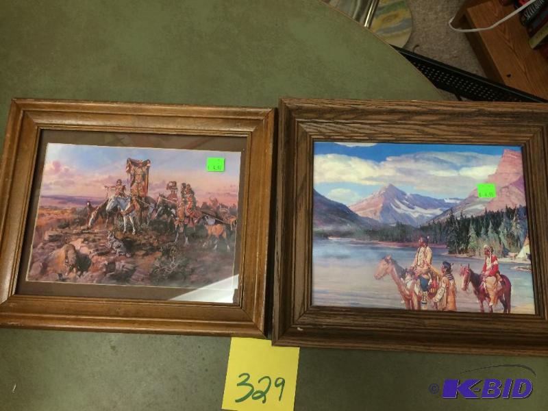lot 329 image: Two horse pictures