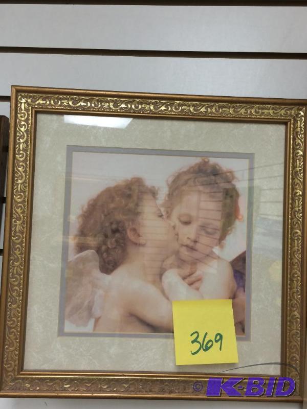 lot 369 image: Kissing Angels print 15x15