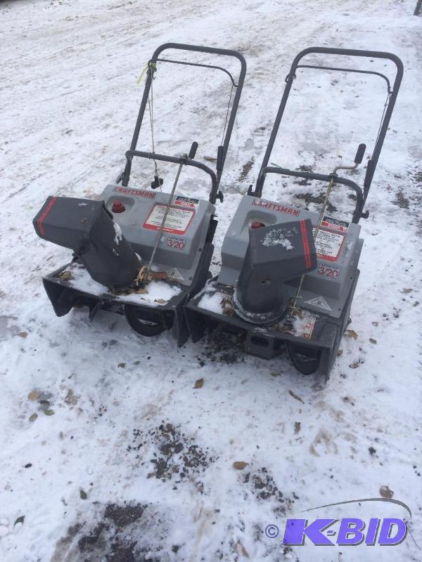 lot 4 image: 2 Sears 536-884350 single stage snowthrowers
