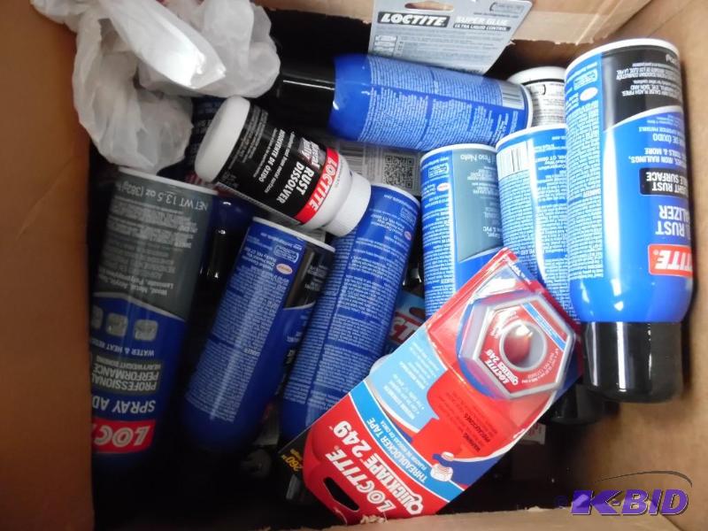Box of Misc -Super Glue -Rust Dissolver -Thre...