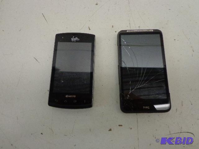 lot 57 image: Lot of 2 Phones   AT&ampT Phone (Model HTC) ...