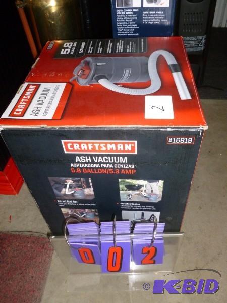 lot 2 image: Craftsman 5.8 gallon Ash vacuum model 16819. ...