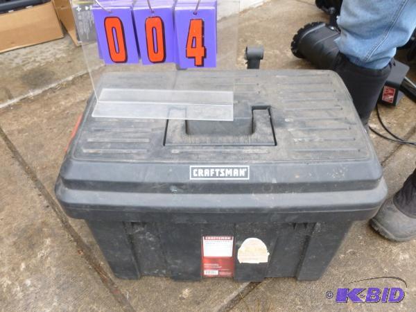 lot 4 image: Craftsman plastic tool box. 18" high 2&q...