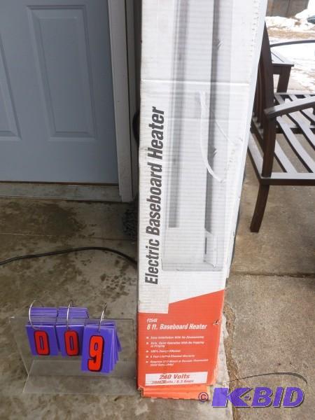 lot 9 image: Fahrenheat electric base board heater. 8. Ap...