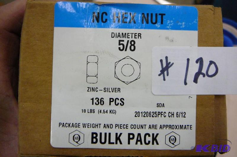 10 lbs - 58 NC- Hex Nut...