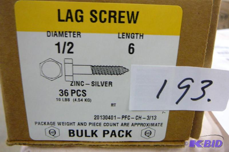10 Lbs 12 x 6 Lag Screws...
