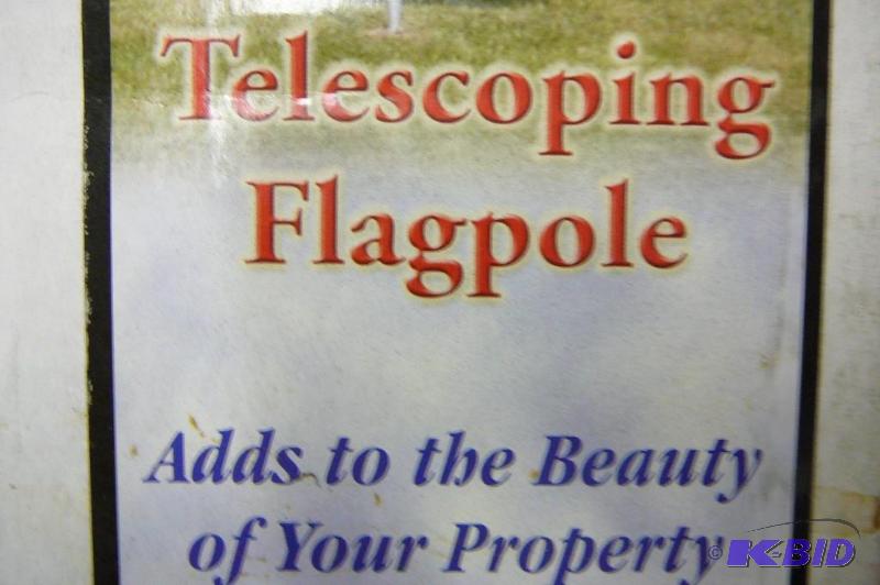 Telescoping flag pole kit 20 Silver pole 3&q...