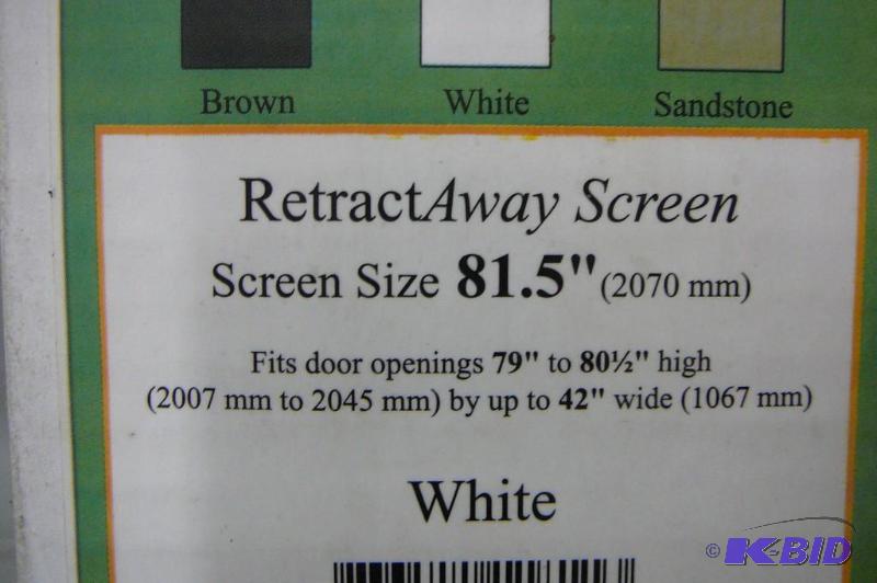 Retract away screen Size 81.5&quot Fits Door...