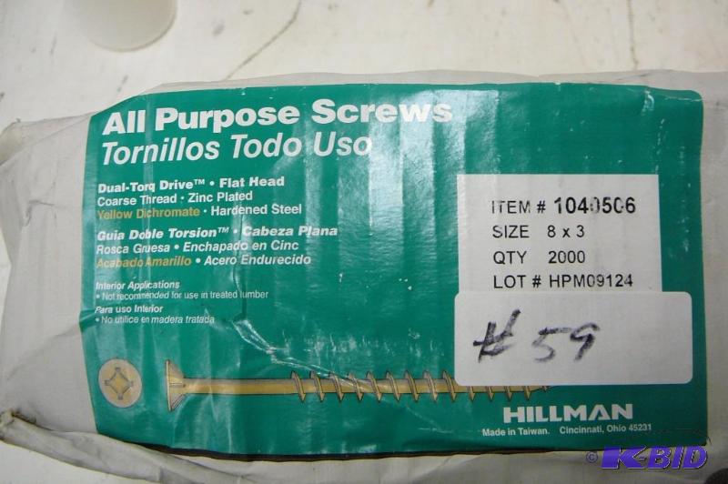 All Purpose Screws 8 x 3 QTY 2000 Hillman #10...