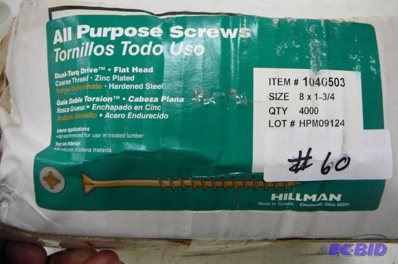 All Purpose Screws 8 x 1 34 Qty 4000 Hillman...