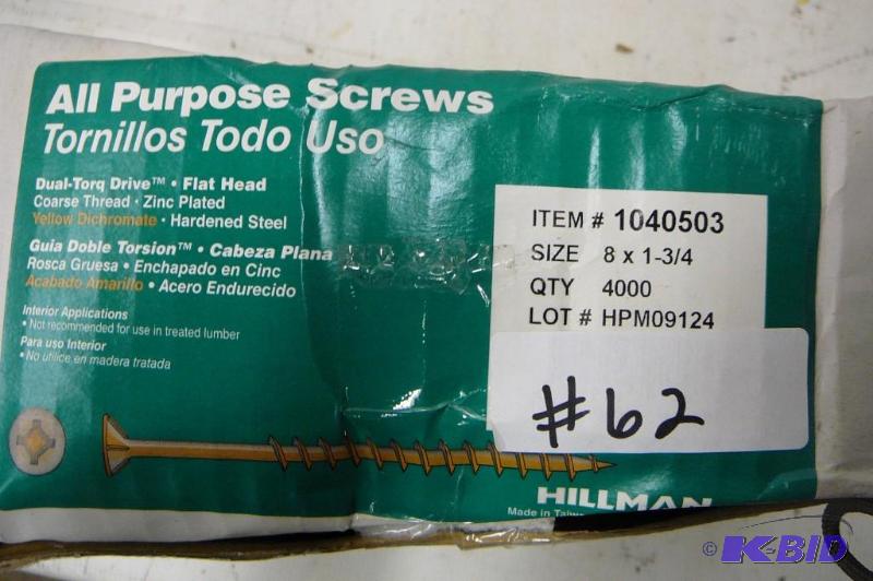 All purpose screws 8 x 1 34 qty 4000 Hillman...