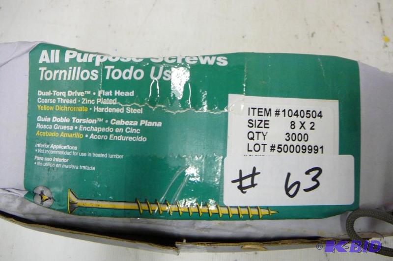 All purpose screws 8 x 2 qty 3000 Hillman 104...