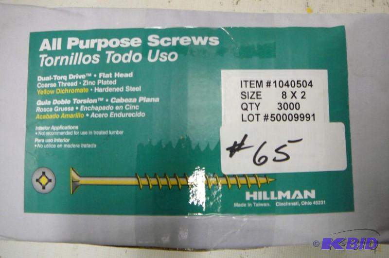 All purpose screws 8 x 2 qty 3000 Hillman 104...