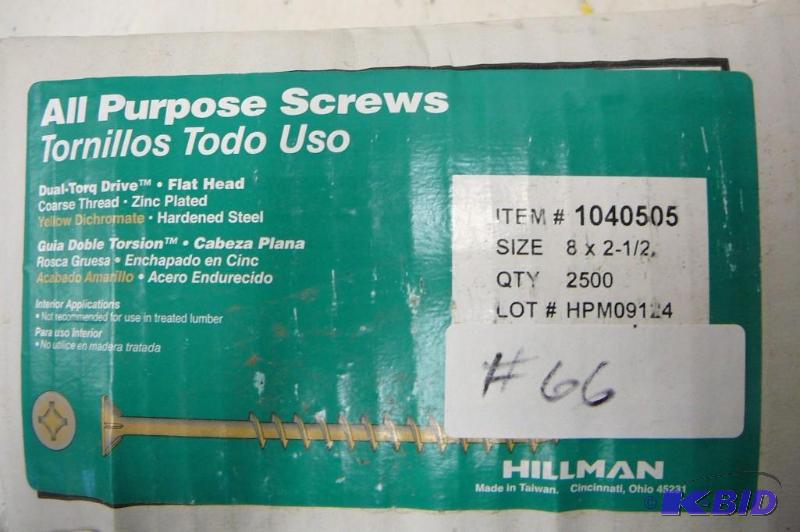 All purpose screws 8 x 2 12 qty 2500 Hillman...