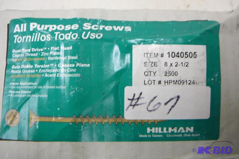 All purpose screws 8 x 2 12 qty 2500 Hillman...