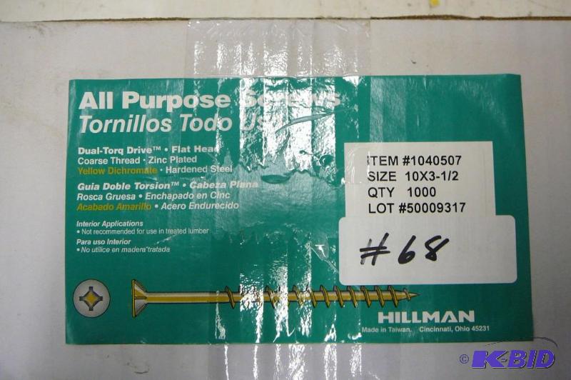 All purpose screws 10 x 3 12 qty 1000 Hillma...