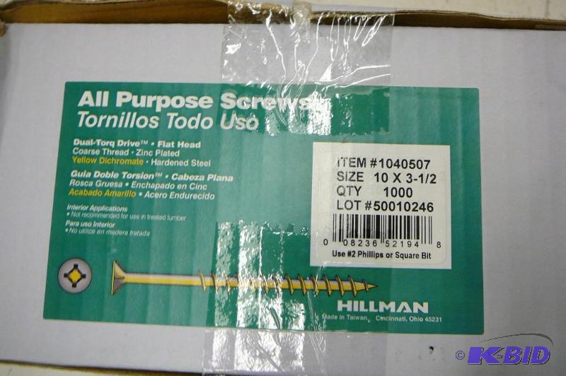 All purpose screws 10 x 3 12 qty 1000 Hillma...