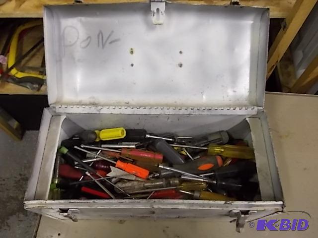 Tool Box With Screw Drivers &amp Nut Drivers...