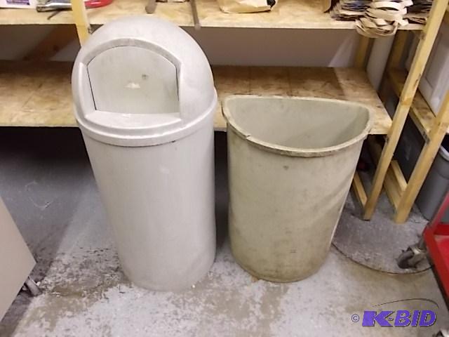 2 Waste Basket One Has Cover...