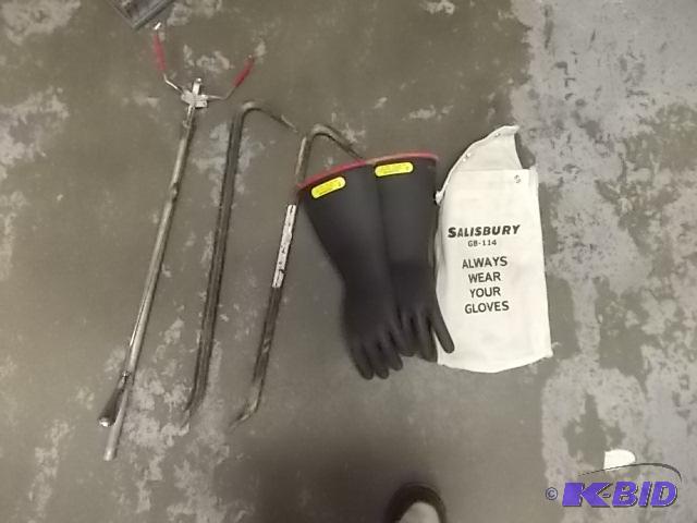 2 Crow Bars, Grabber, Rubber Gloves...