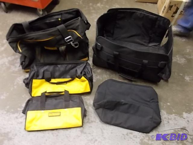 3 Dewalt&nbsp&amp 2 Other tool Bags...