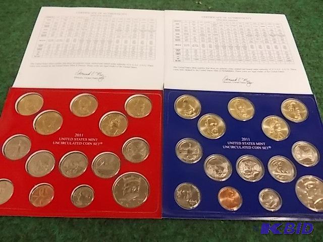 lot 11 image: 2011 US Unc Mint Set With Presidential Dollar...