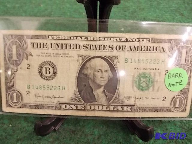 lot 24 image: US Federal&nbspReserve 1963 Barr Note...