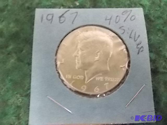 lot 29 image: 1967 JFK Half Dollar 40% Silver...