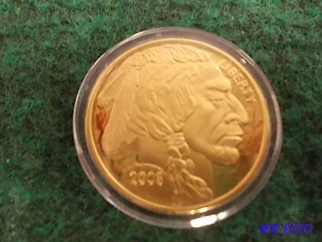 lot 58 image: 2006 Buffalo Nickel Commemorative COPY Gold L...