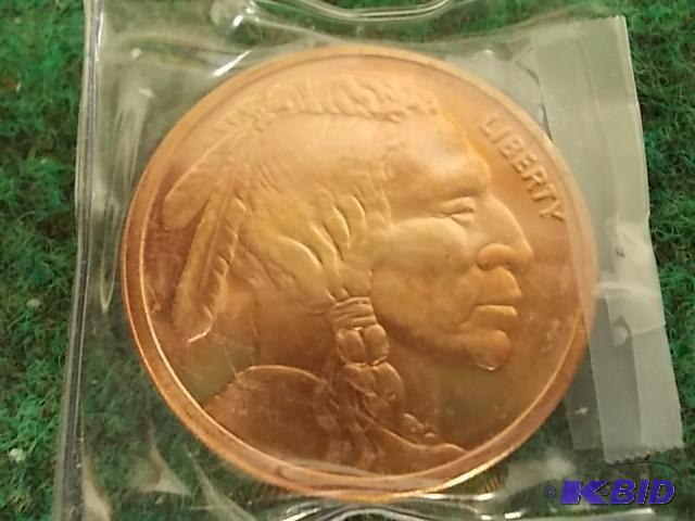 lot 60 image: 1 Oz. Copper Round Commemorative .999 Fine...