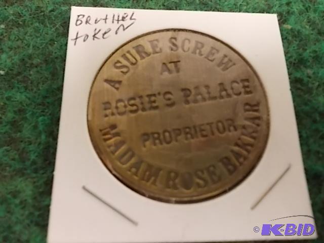 lot 63 image: Brothel Token...