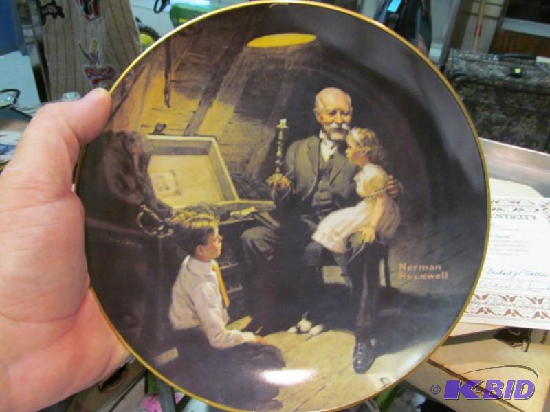 GRANDPAS TREASURE CHEST Collector Plate by  NORMAN ROCKWELL