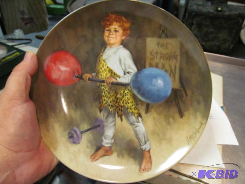 JOHNNIY THE STRONGMAN Collector Plate by JOHN McCELLAND