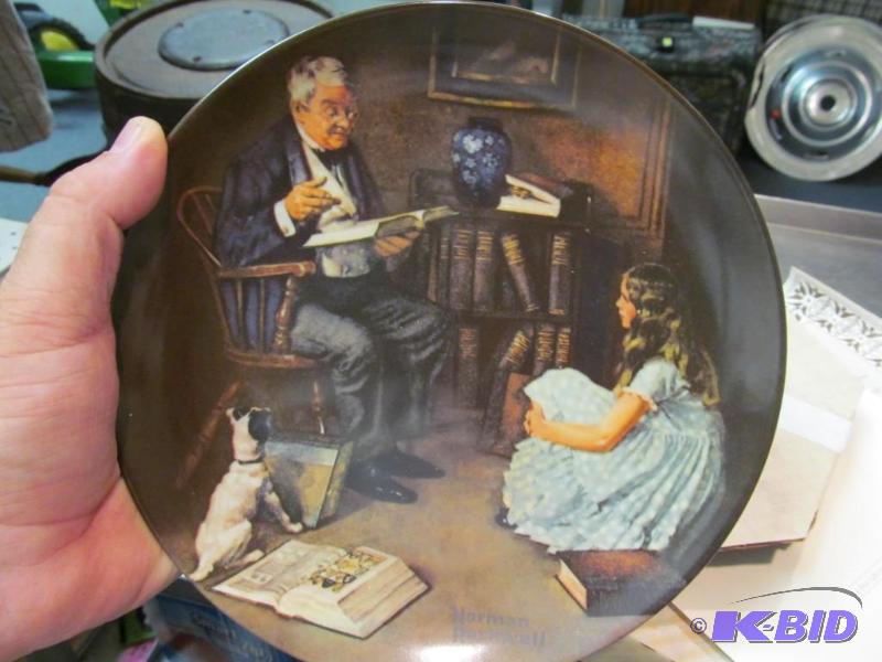 THE STORYTELLER Collector Plate by NORMAN ROCKWELL