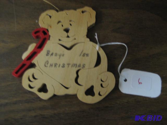 BABYS FIRST CHRISTMAS ORNAMENT MADE BY HAND O...