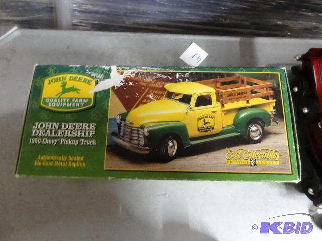 lot 113 image: John Deere Dealership 1950 Chevy Pickup Truck...