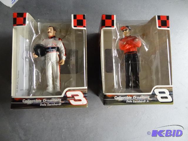 lot 133 image: Dale Earnhardt and JR Christmas Ornament...