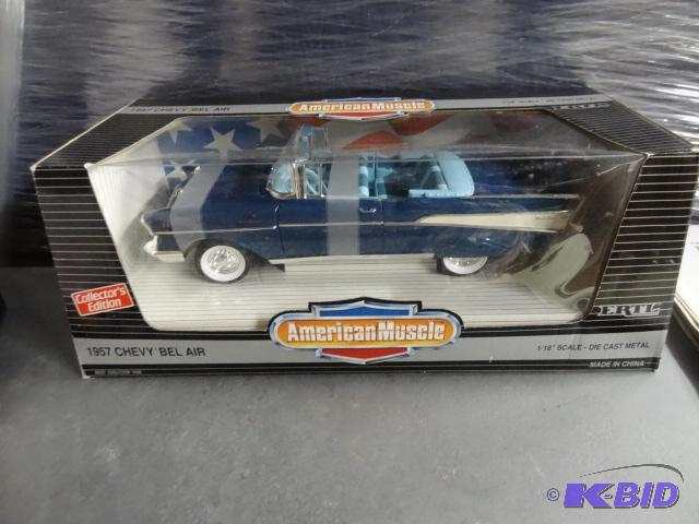 lot 191 image: American Muscle 1957 Chevy Belair, 118 Scale...