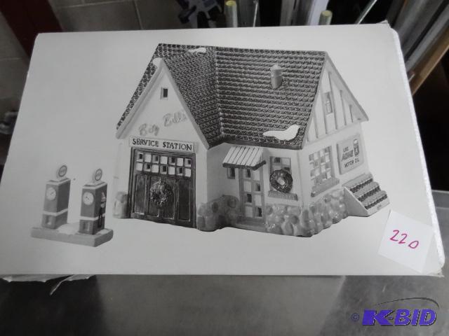 lot 220 image: Dept 56 Snow Village Service Station...