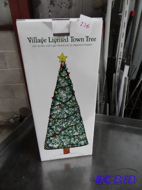 lot 236 image: Dept 56 Snow Village Lighted Town Tree...