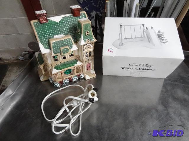 lot 240 image: Dept 56 Snow Village Winter Play Ground Ramse...