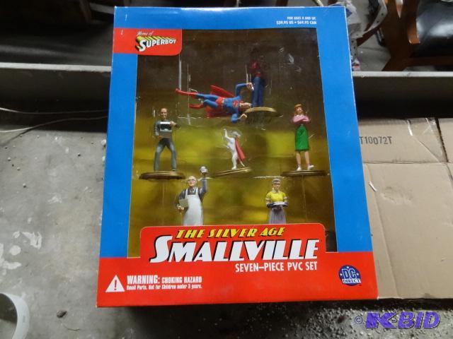 lot 50 image: The Silver Age Smallville Seven Piece Pvc Set...