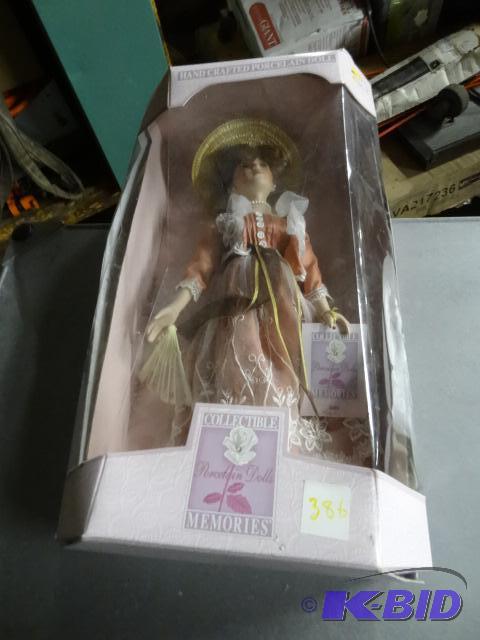 lot 72 image: Memories Collectible Porcelain Doll...