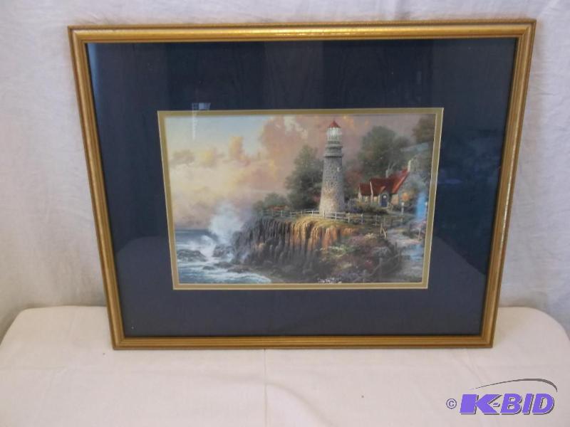 Beautiful Lighthouse print nicely framed meas...