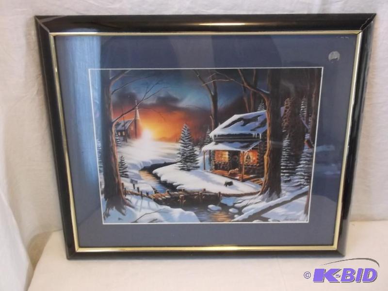 Beautiful print by Iverson nicely framed meas...