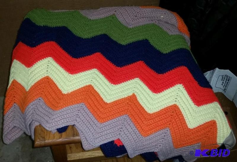 lot 57 image: Handmade Afghan and large lot of Baby blanket...