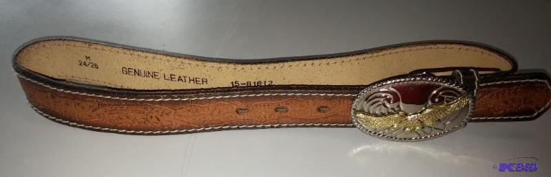Boys 2426 Leather belt with Eagle Belt Buckl...