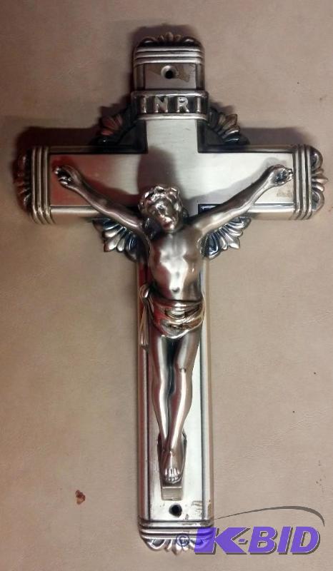 Pewter Heavy Jesus on the Cross...