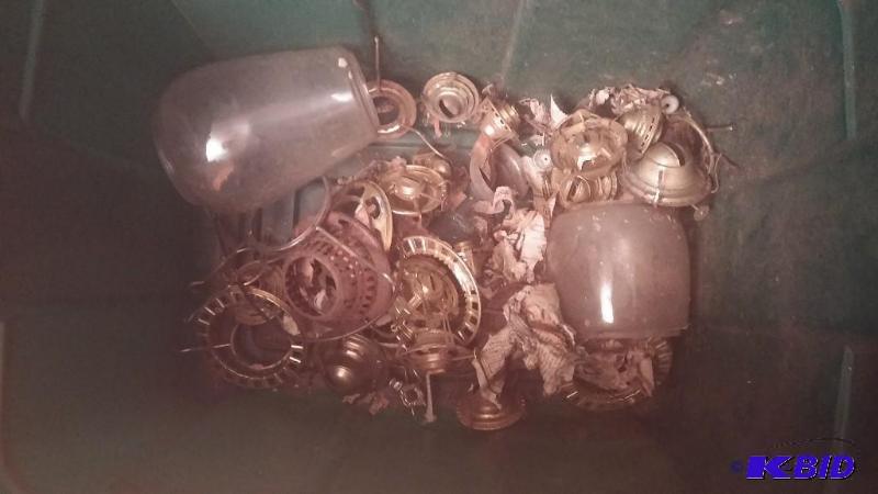 Large lot of VINTAGE Oil Lamp parts. Globes, ...